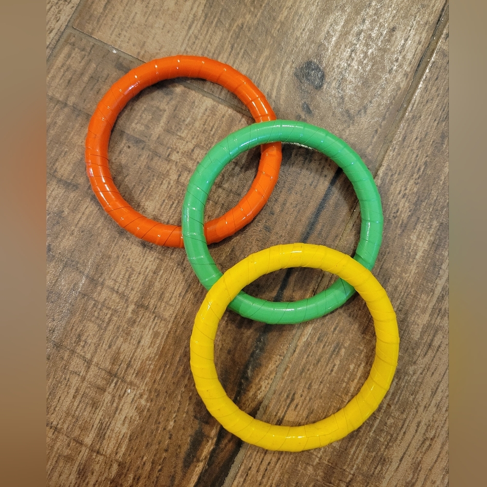 vintage 80s textured bracelets